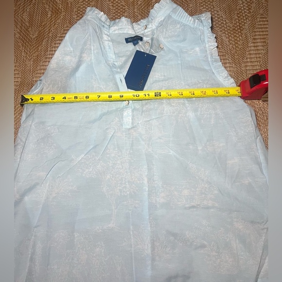 Biltmore Women's Sleeveless Ruffle Tank 
Top,Light Blue,Size M,Brand New, NWT - Picture 6 of 9